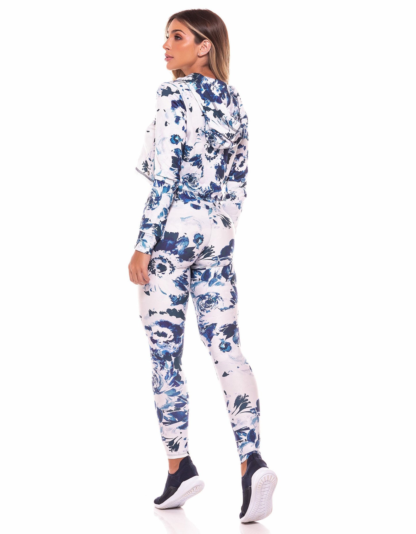 Trust Floral Long Sleeve Cropped Hoodie
