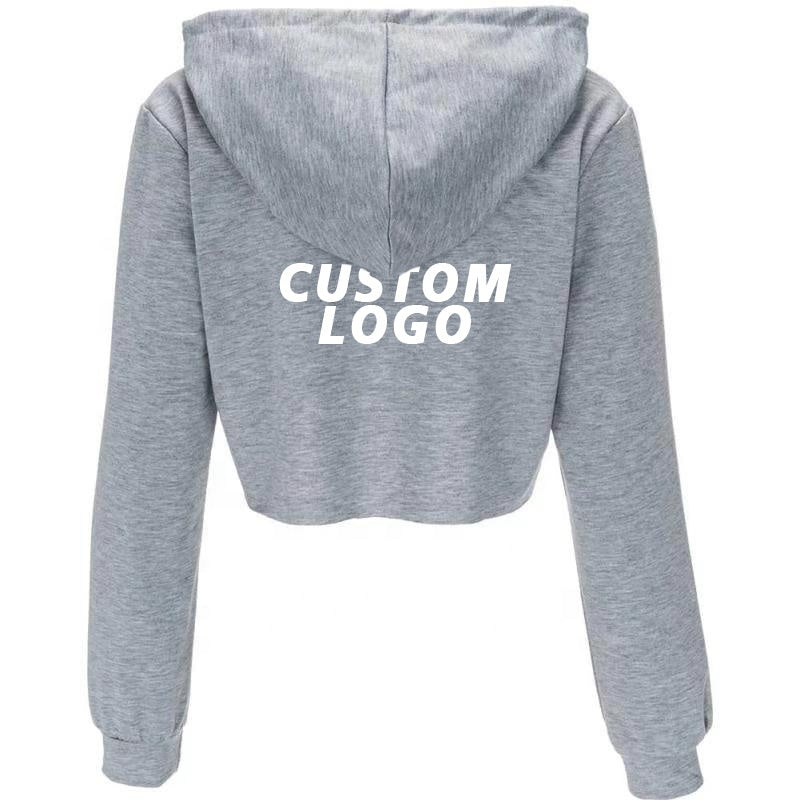 Wholesale Cotton Ladies Blank GYM Long Sleeve Tracksuit Crop Tops