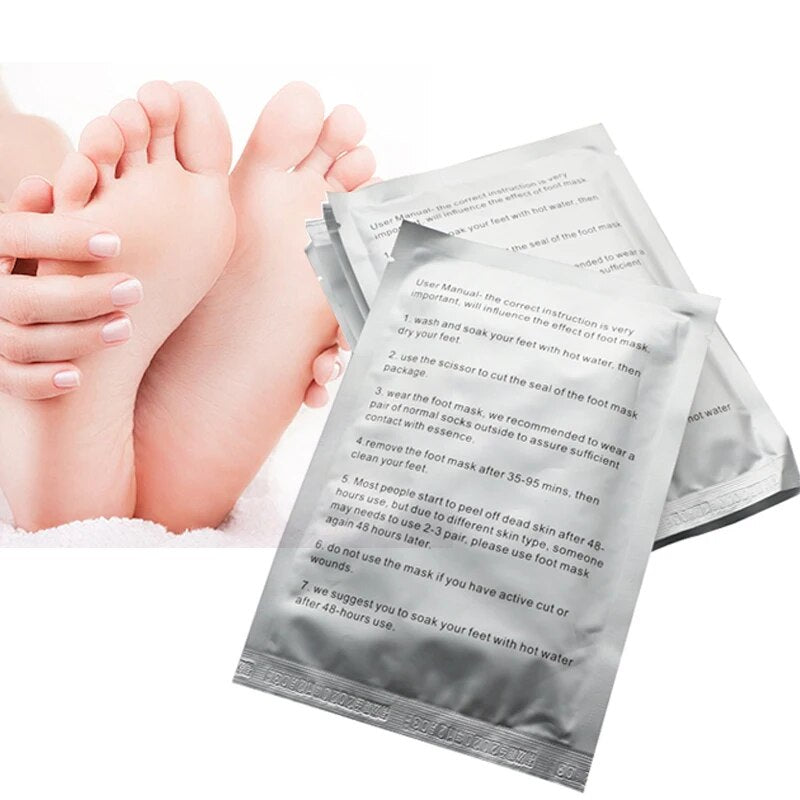 2packs=4pcs Foot Peeling Mask Renewal Foot Mask for Legs Remove Dead Skin Smooth Exfoliating Socks Foot Care Socks For Pedicure
