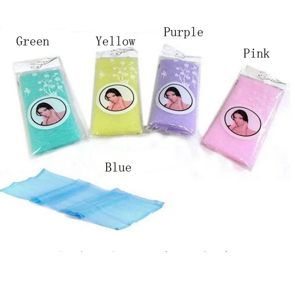1pc Body Nylon Wash Cloth Bath Towel Mesh Body Washing Clean Exfoliate Puff Scrub Bodys Treatment Bath Shower Products