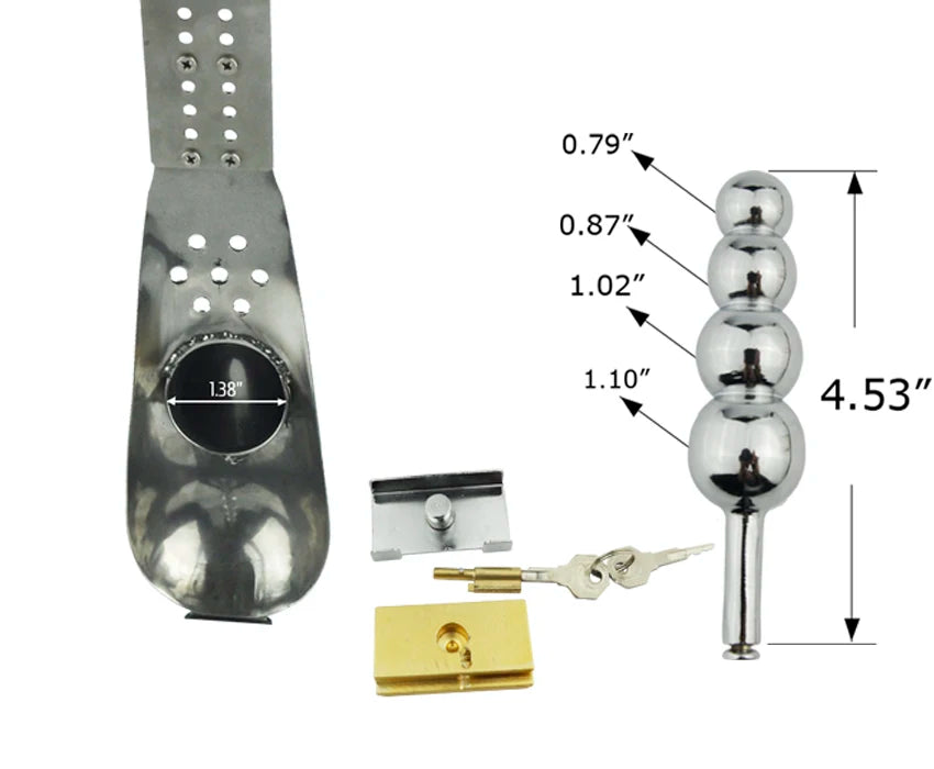 Stainless Steel Male Underwear Chastity Belt with Anal Plug,Chastity Cages,Chastity Device,Cock Cage,Penis Lock,Adult Game,A187