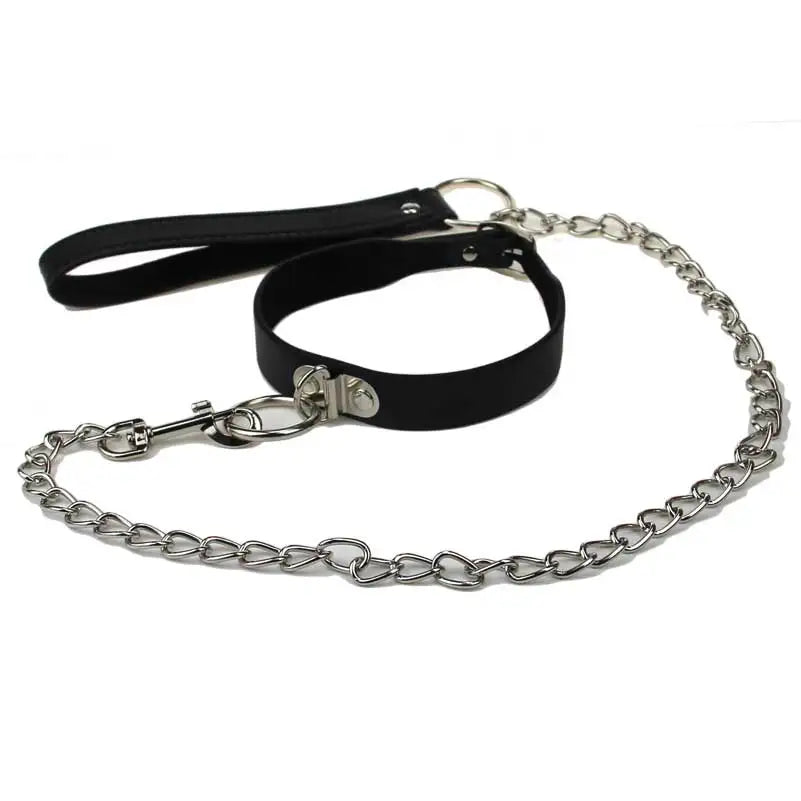 BDSM Collar,Sexy Leash ring steel chain slave Bondage Toys For lover role play Erotic Posture Spreader,cosplay Juguetes Eroticos