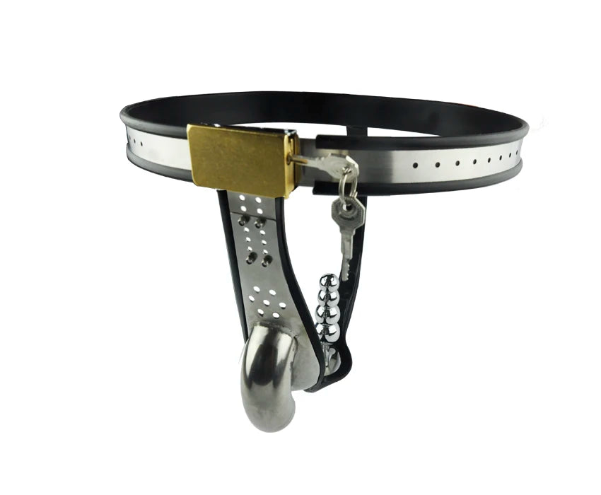 Stainless Steel Male Underwear Chastity Belt with Anal Plug,Chastity Cages,Chastity Device,Cock Cage,Penis Lock,Adult Game,A187