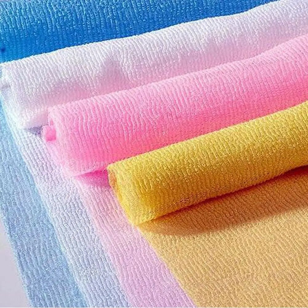 1pc Body Nylon Wash Cloth Bath Towel Mesh Body Washing Clean Exfoliate Puff Scrub Bodys Treatment Bath Shower Products