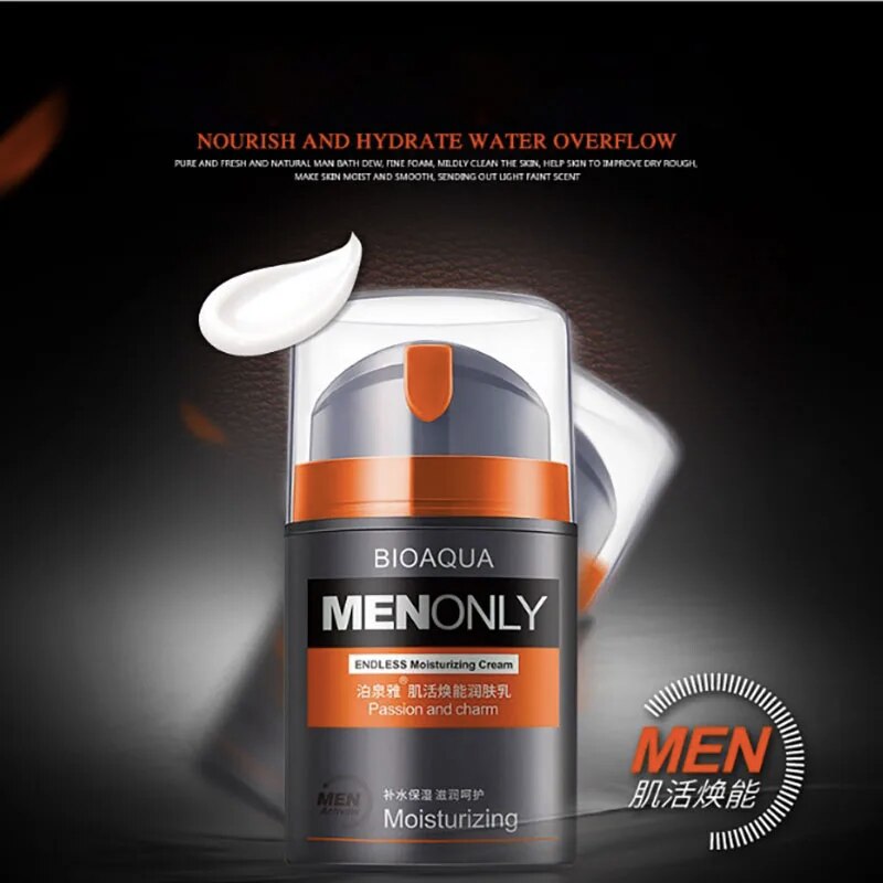 BIOAQUA Brand Men Skin Care Deep Hydrating Moisturizing Oil-control Whitening Face Cream Anti Wrinkle Anti-Aging Day Cream 50g