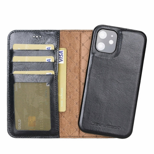 F360 Magnetic Detachable Leather Wallet Cases for Apple iPhone 12