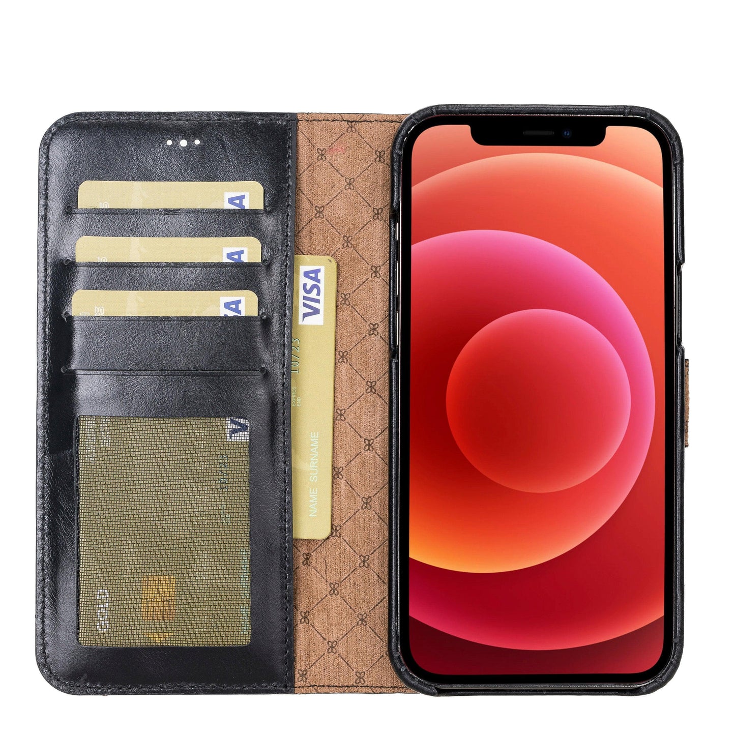 F360 Magnetic Detachable Leather Wallet Cases for Apple iPhone 12