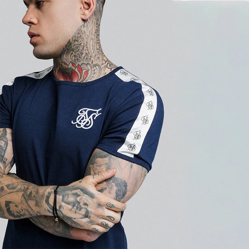Mens Sik Silk Men T-Shirt Casual Male Tshirts Summer Siksilk Man Tshirt Streetwear Brand Clothing Tee Tops Silk Silk T Shirt Men