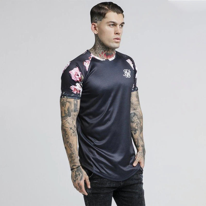 Mens Sik Silk Men T-Shirt Casual Male Tshirts Summer Siksilk Man Tshirt Streetwear Brand Clothing Tee Tops Silk Silk T Shirt Men