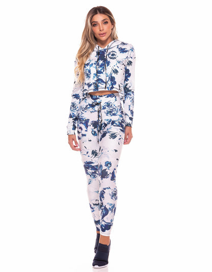 Trust Floral Long Sleeve Cropped Hoodie