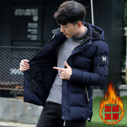 hot sale plus velvet thicken hooded windproof waterproof slim winter
