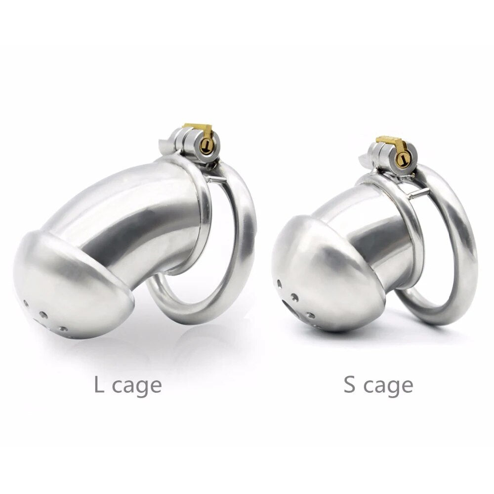 New Male Chastity Device Cock Cage Real Stainless steel chastity Belt Penis cage Drop shipping
