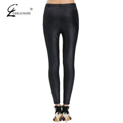 CHLEISURE S-XL Women's Sexy Lace Patchwork Punk Rock Leggings Casual Legging Calzas Deportivas Mujer Punk Style Leggins