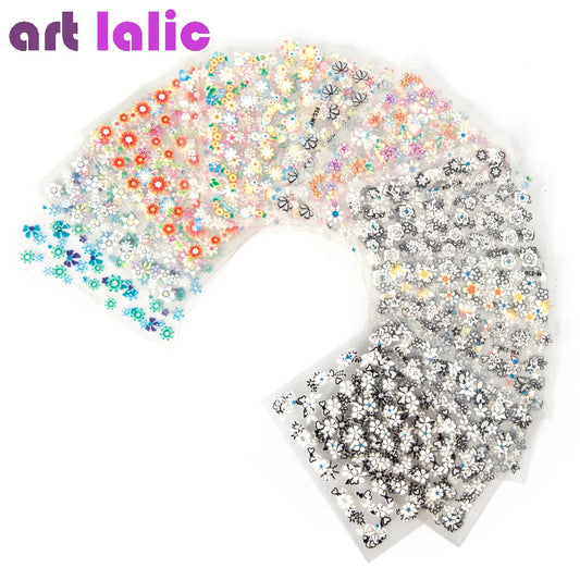 10 Pcs Sheets Nail Art Transfer Stickers 3D Design Manicure Tips Decal Decorations Hot Selling