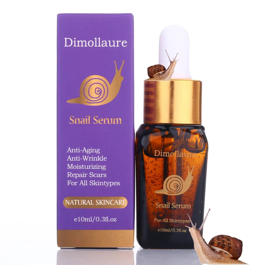 Dimollaure Snail Serum Hyaluronic Acid Essence Face Cream Moisturizing Acne Treatment Skin Care Repair Whitening Anti-Aging