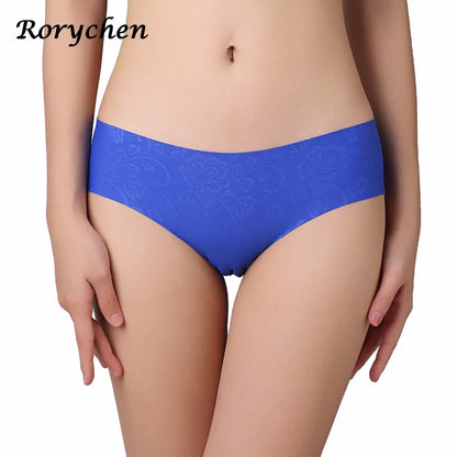 Rorychen Hot Sale Seamless Briefs Everyday Underwear Women Panties Traceless Raw-cut Sexy lingerie Hipster Pink Briefs intimate