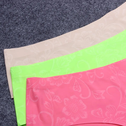 Rorychen Hot Sale Seamless Briefs Everyday Underwear Women Panties Traceless Raw-cut Sexy lingerie Hipster Pink Briefs intimate