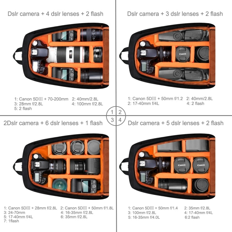 OEM PULUZ dslr Camera Video Bag Waterproof Backpack Handheld PTZ