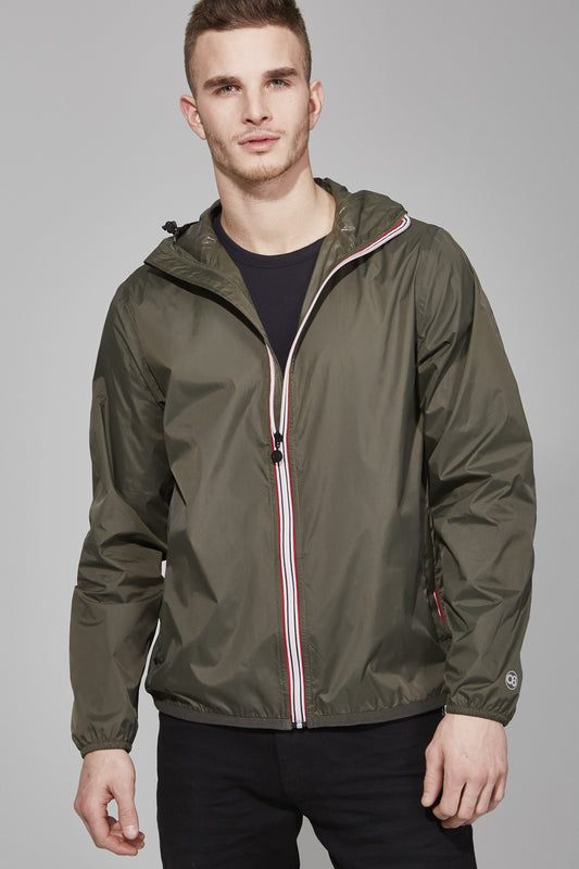 Torba full zip packable rain jacket and windbreaker