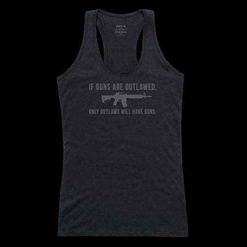 Rapid Dominance GS1-791-BLK-05 Outlawed Womens Graphic Tank Top, B