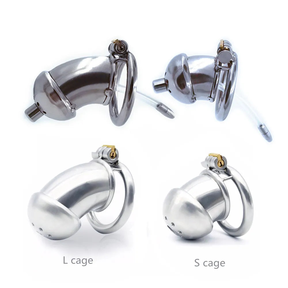 New Male Chastity Device Cock Cage Real Stainless steel chastity Belt Penis cage Drop shipping