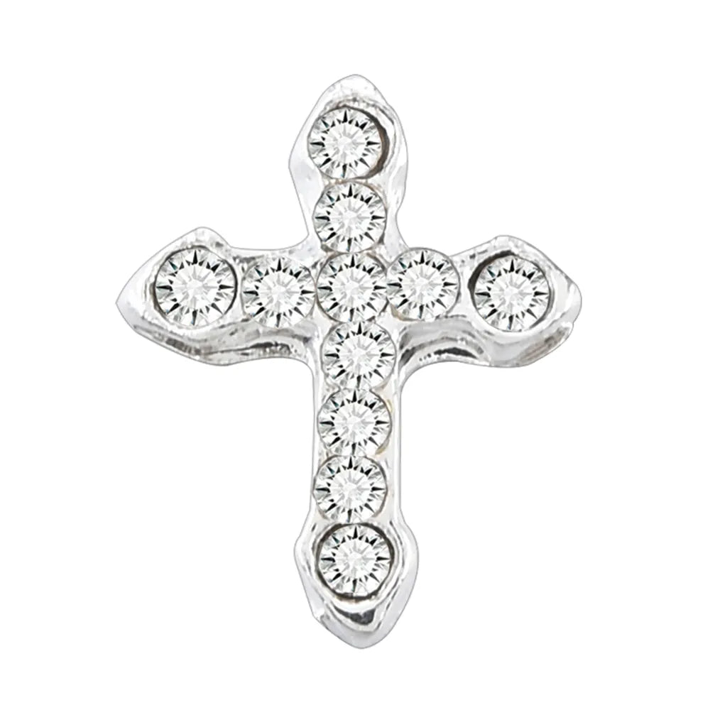 10 Pcs Classic Full Glitter Rhinestones Cross 3d Nail Charms 10pcs/pack Alloy Nail Art Decorations Nails Tools
