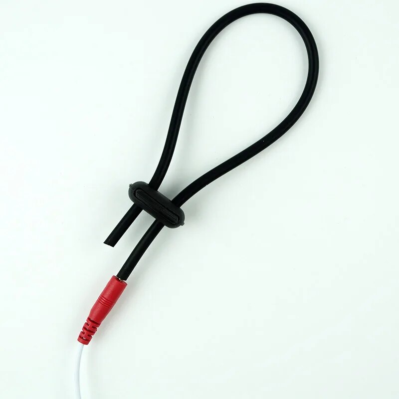 Monopolar Conductive Loops Cock and Ball Electro Penis Ring Electrosex Rubber Tubing Estim TENS Electrodes DIY Unit
