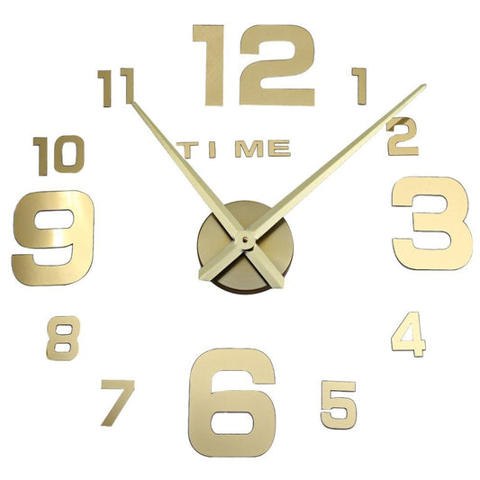 3D Frameless DIY Large Wall Clock