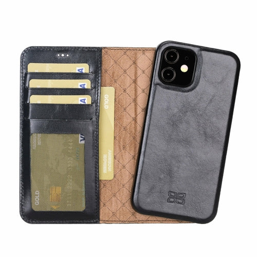 F360 Magnetic Detachable Leather Wallet Cases for Apple iPhone 12