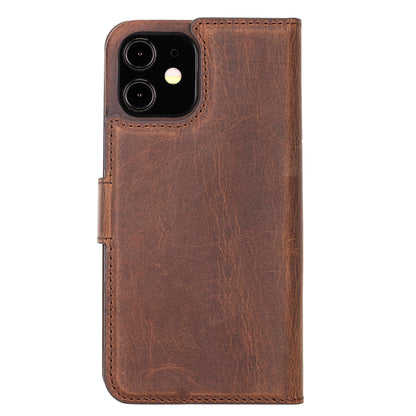 F360 Magnetic Detachable Leather Wallet Cases for Apple iPhone 12