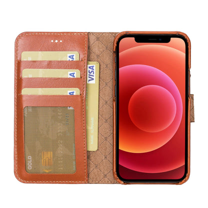 F360 Magnetic Detachable Leather Wallet Cases for Apple iPhone 12