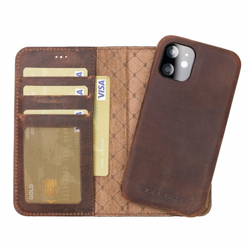 F360 Magnetic Detachable Leather Wallet Cases for Apple iPhone 12