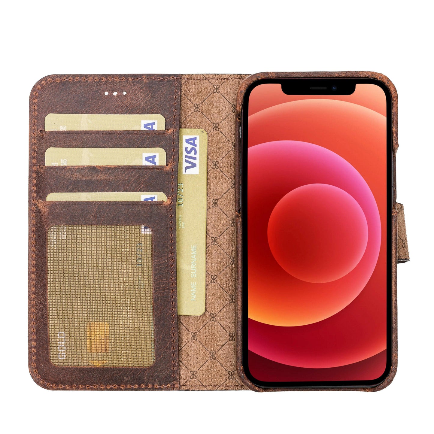 F360 Magnetic Detachable Leather Wallet Cases for Apple iPhone 12