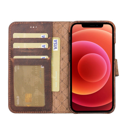 F360 Magnetic Detachable Leather Wallet Cases for Apple iPhone 12