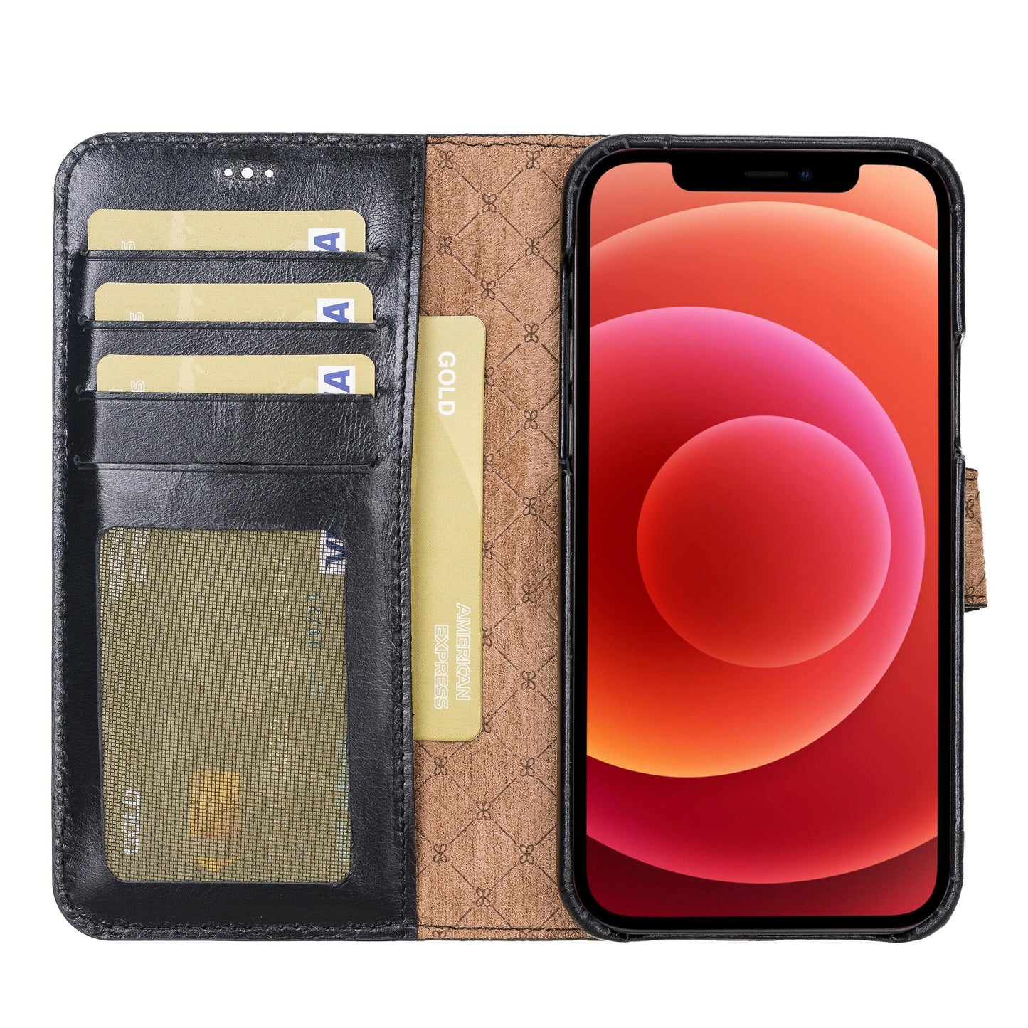 F360 Magnetic Detachable Leather Wallet Cases for Apple iPhone 12