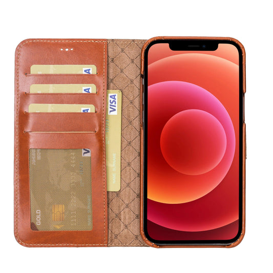 F360 Magnetic Detachable Leather Wallet Cases for Apple iPhone 12