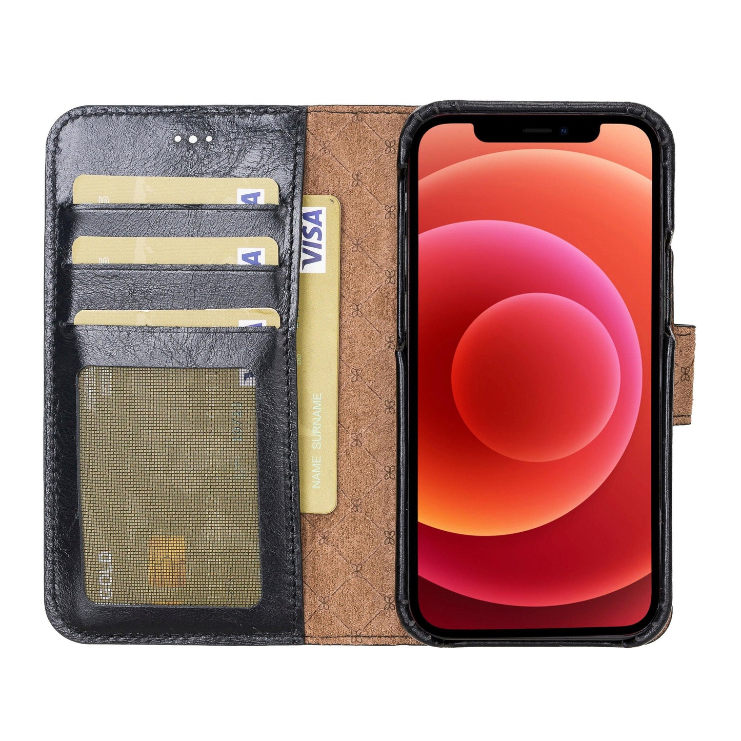F360 Magnetic Detachable Leather Wallet Cases for Apple iPhone 12